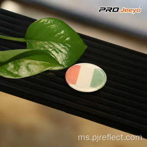 Reflektif Tinggi Keselamatan Keselamatan Italia Flag Pin Kerongsang
